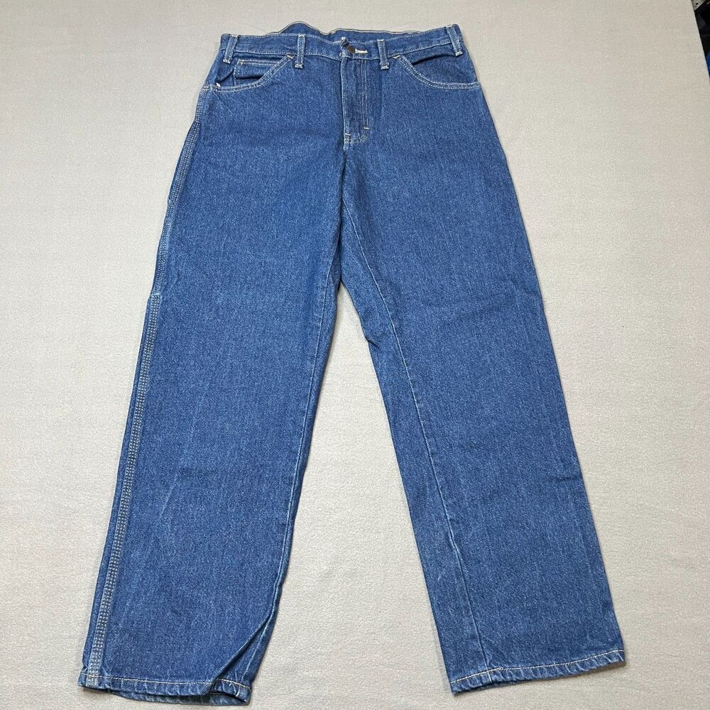 Dickies Jeans Men's 32x30 Blue Denim Dark Wash Straight Leg Classic 5-Pocket